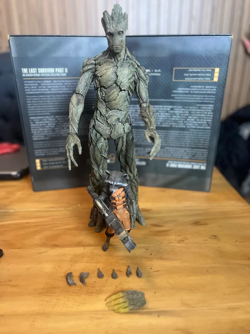 Groot e rocket hot toys / guardiões da galáxia loose sem caixa  - Foto 2
