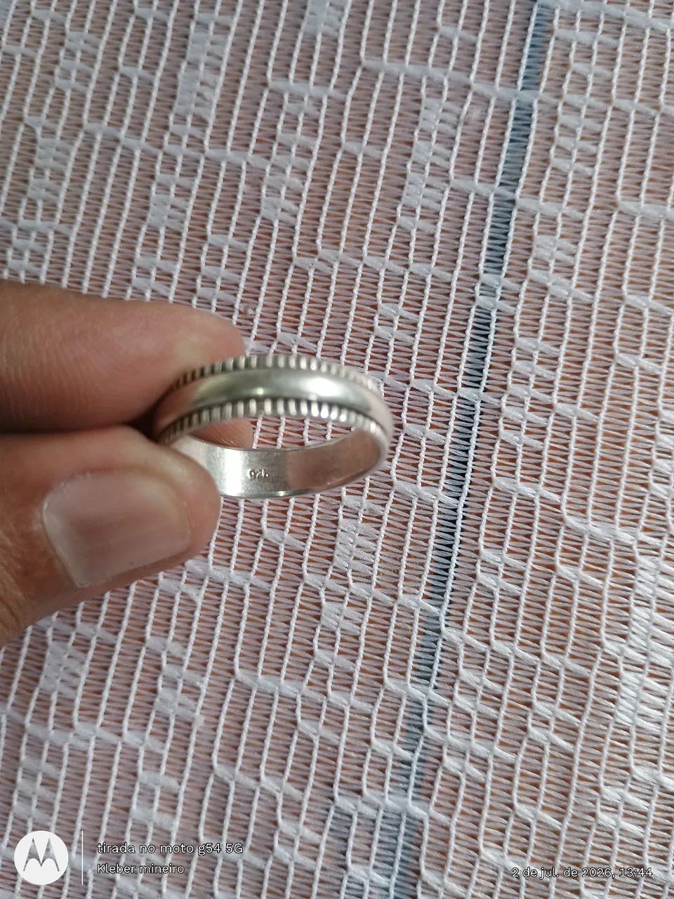 Anel de prata 925 aro 33 giratório  - Foto 4
