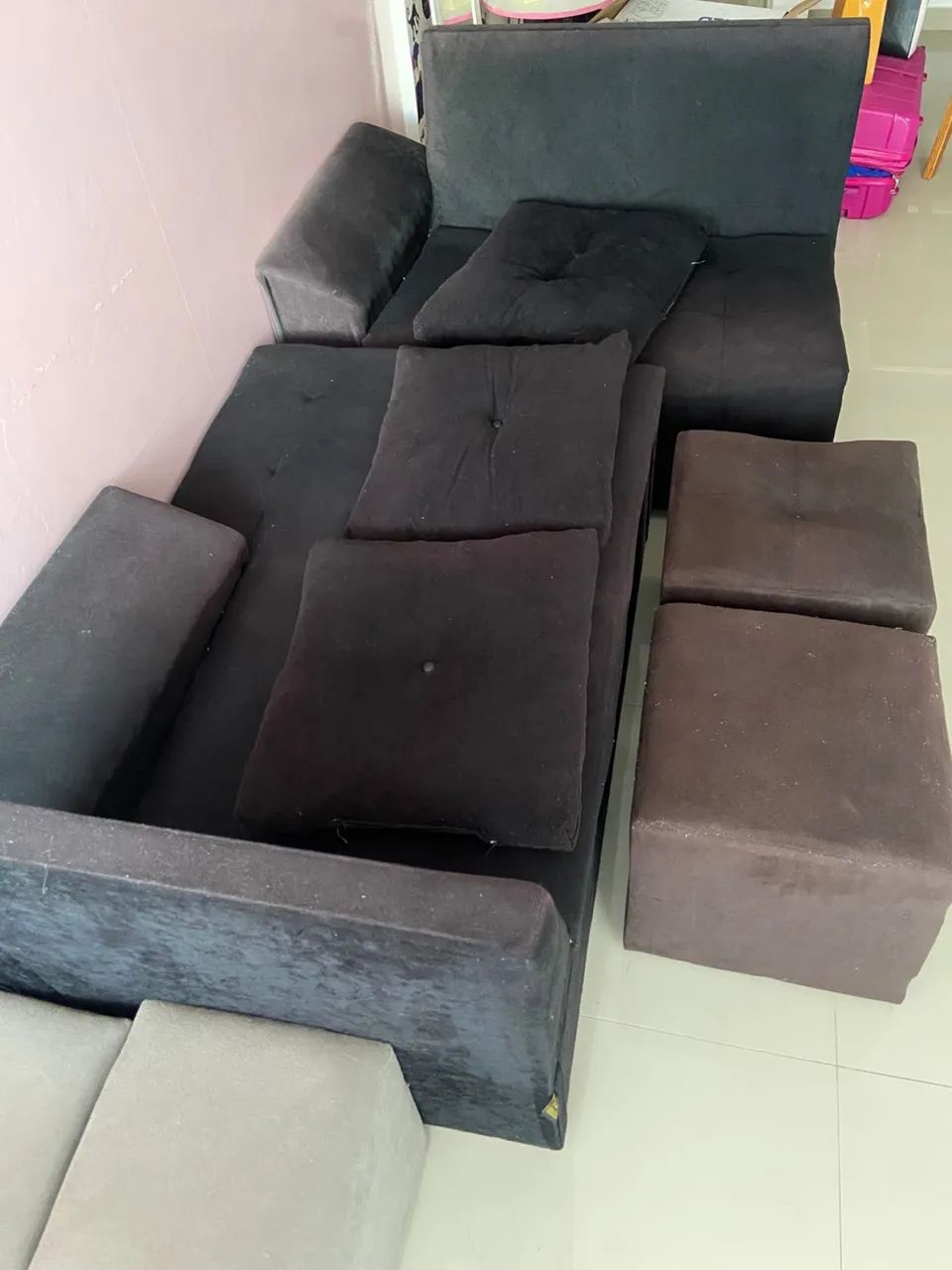Sofa Set + Pouf65579518362627122