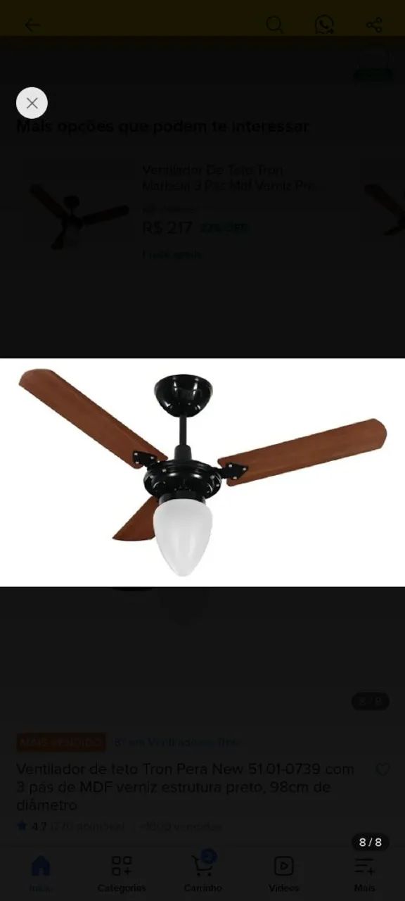 Ventilador de teto  - Foto 5