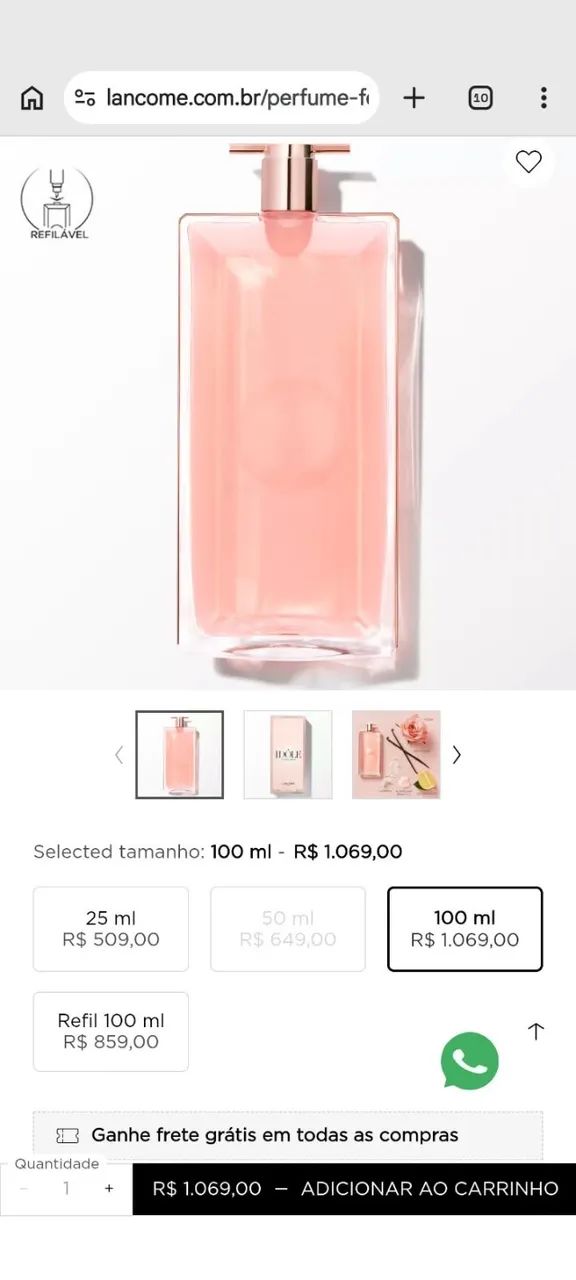 Perfume Ídole original 