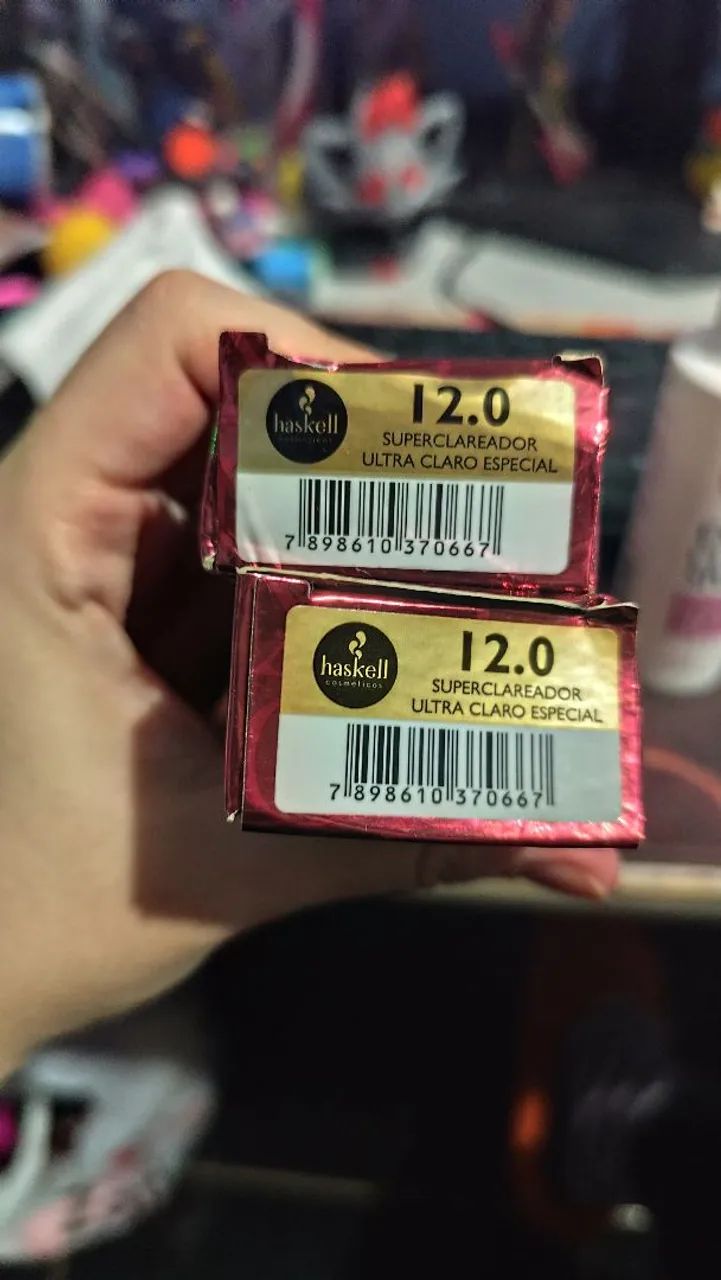 Tinta/coloração pra cabelo haskell super clareador 12.0 + ox 30 vol - Foto 2