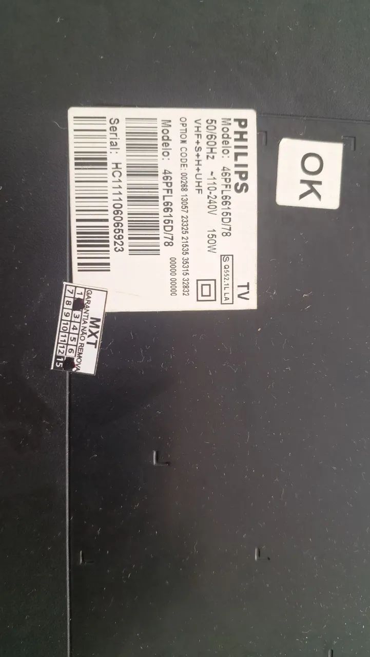 TV Philips 46 polegadas LCD ambilight, com defeito  - Foto 3