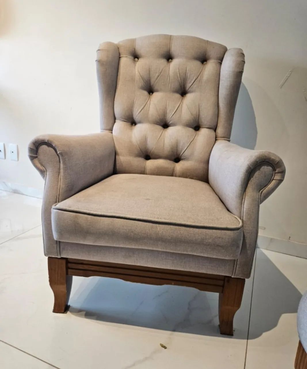 Nursing Chair - Linen with Footrest469163594849996801