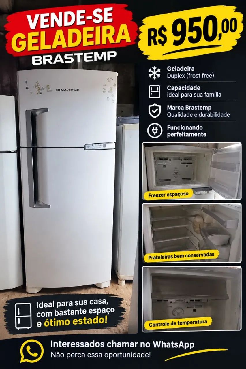 Geladeira Brastemp semi nova 