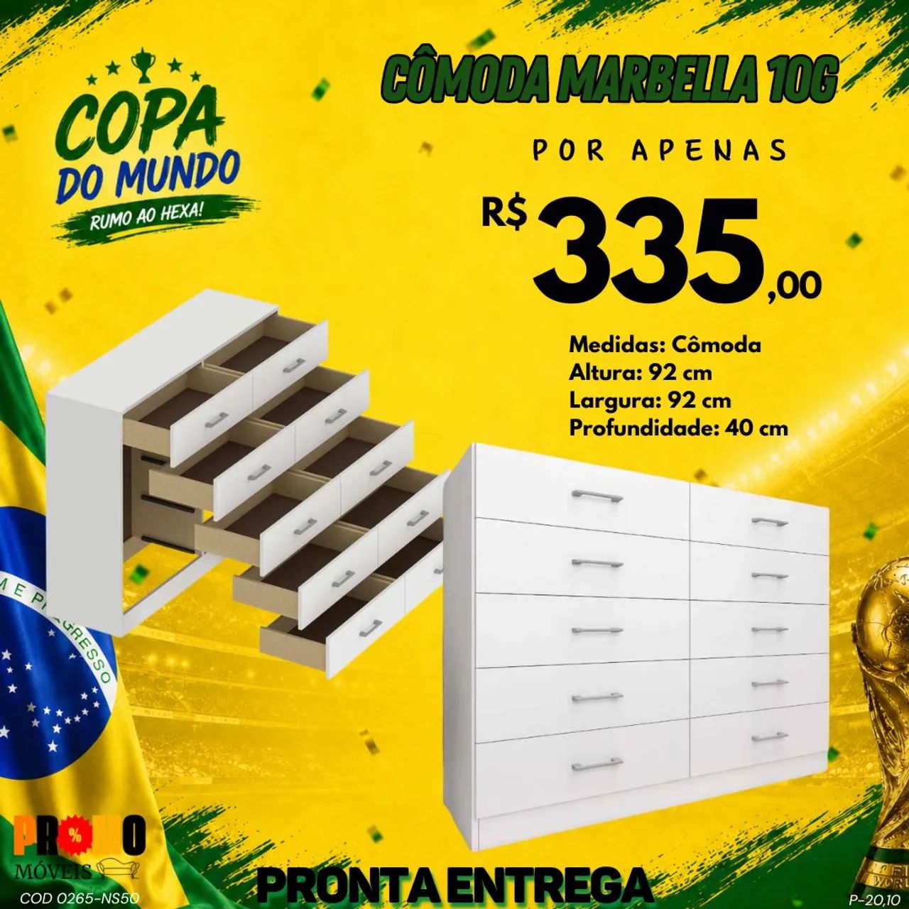 Cômoda 10 gavetas  - Foto 2