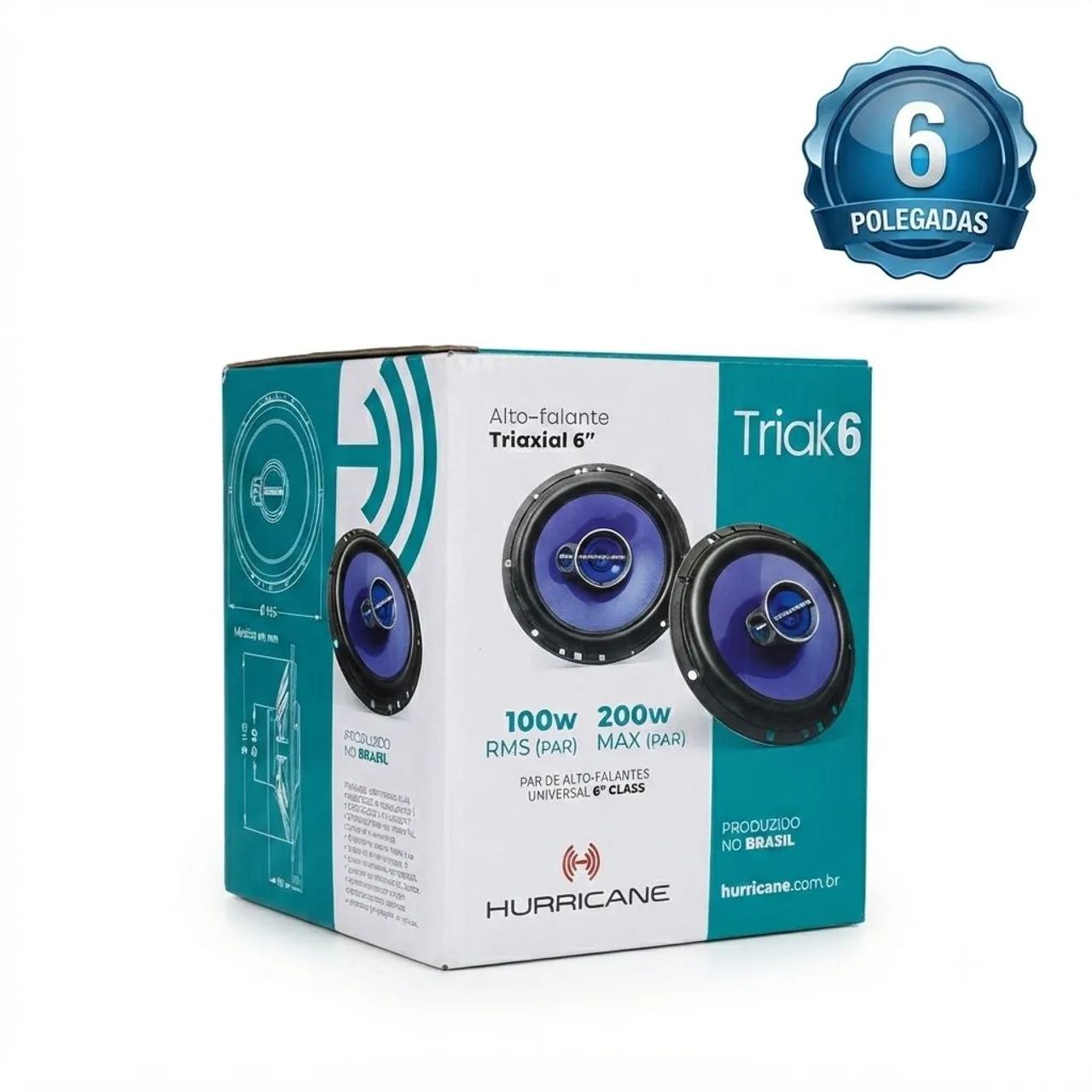 Par Alto-Falante 6 Polegadas Hurricane Triak 100w (Novo) - Foto 3