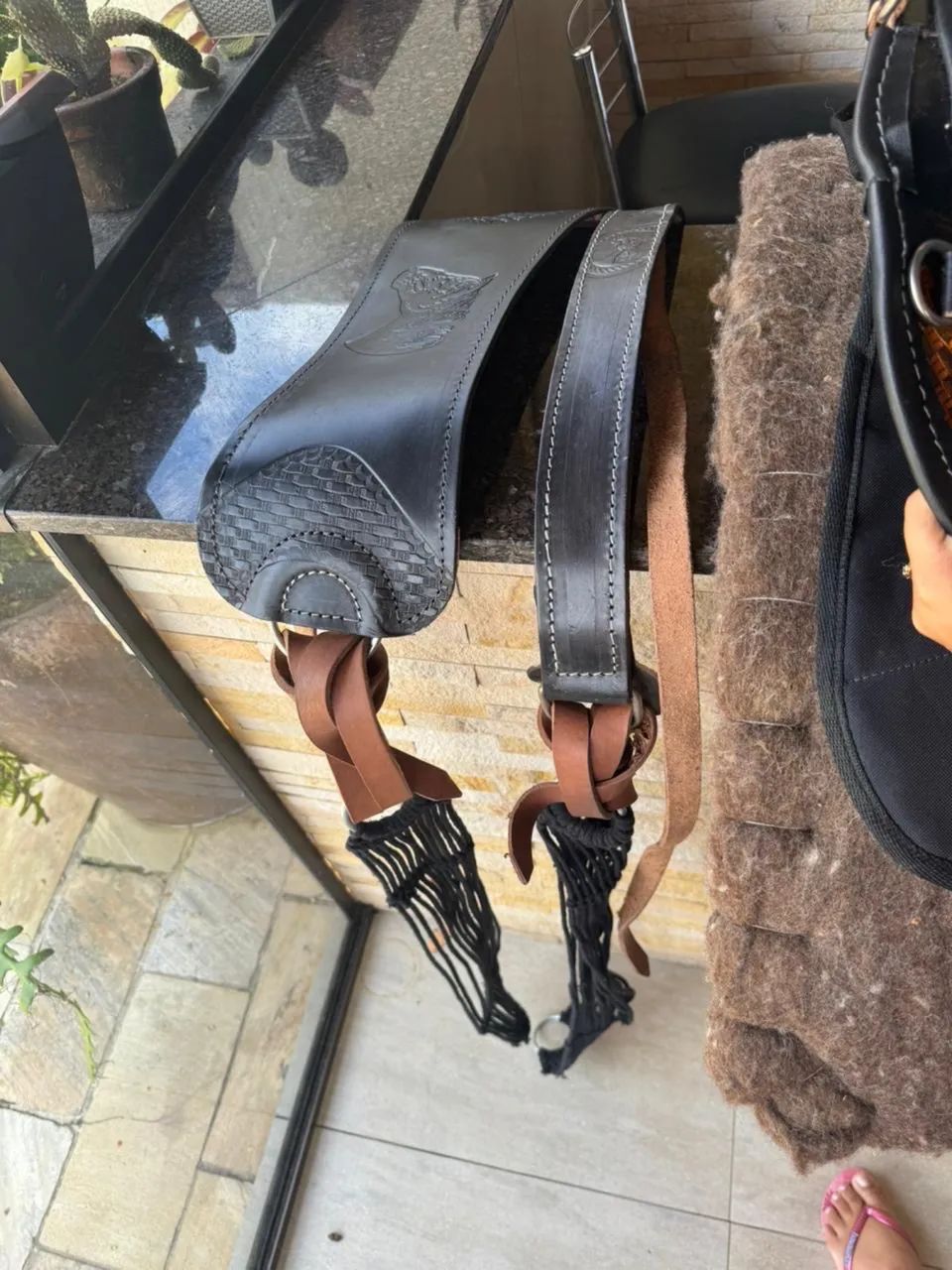 ENCILHA COMPLETA - COURO LEGÍTIMO  - Foto 3