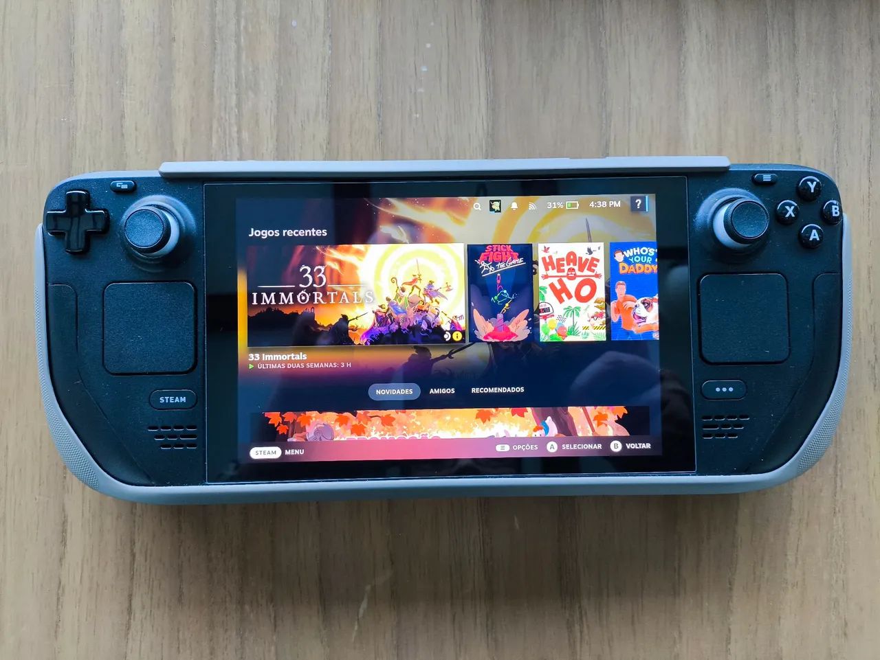 Steam Deck LCD 256gb + MicroSD Samsung Pro Plus 512gb + Grip Skull