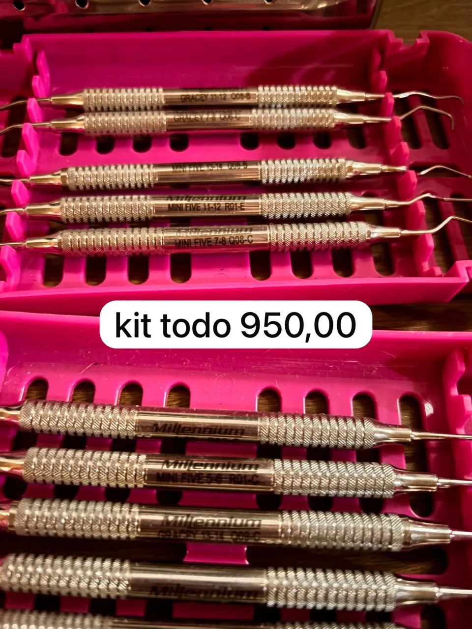 Kit de curetas periodontais completo 