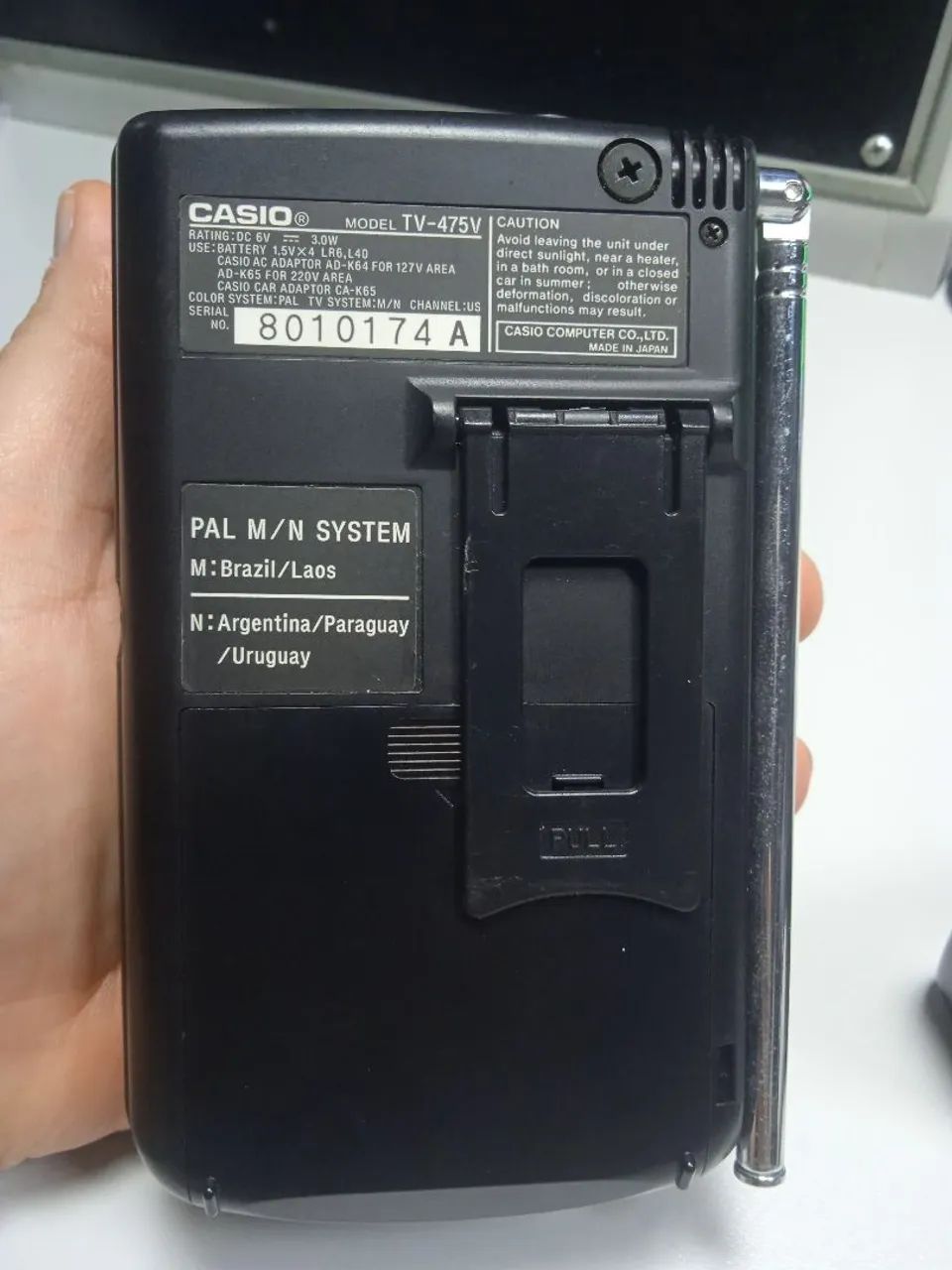 Mini tv portátil Casio modelo 475V com defeito - Foto 2