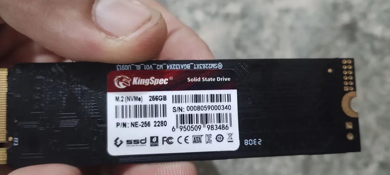 Nvme M2 kingspec 256gb - Foto 2