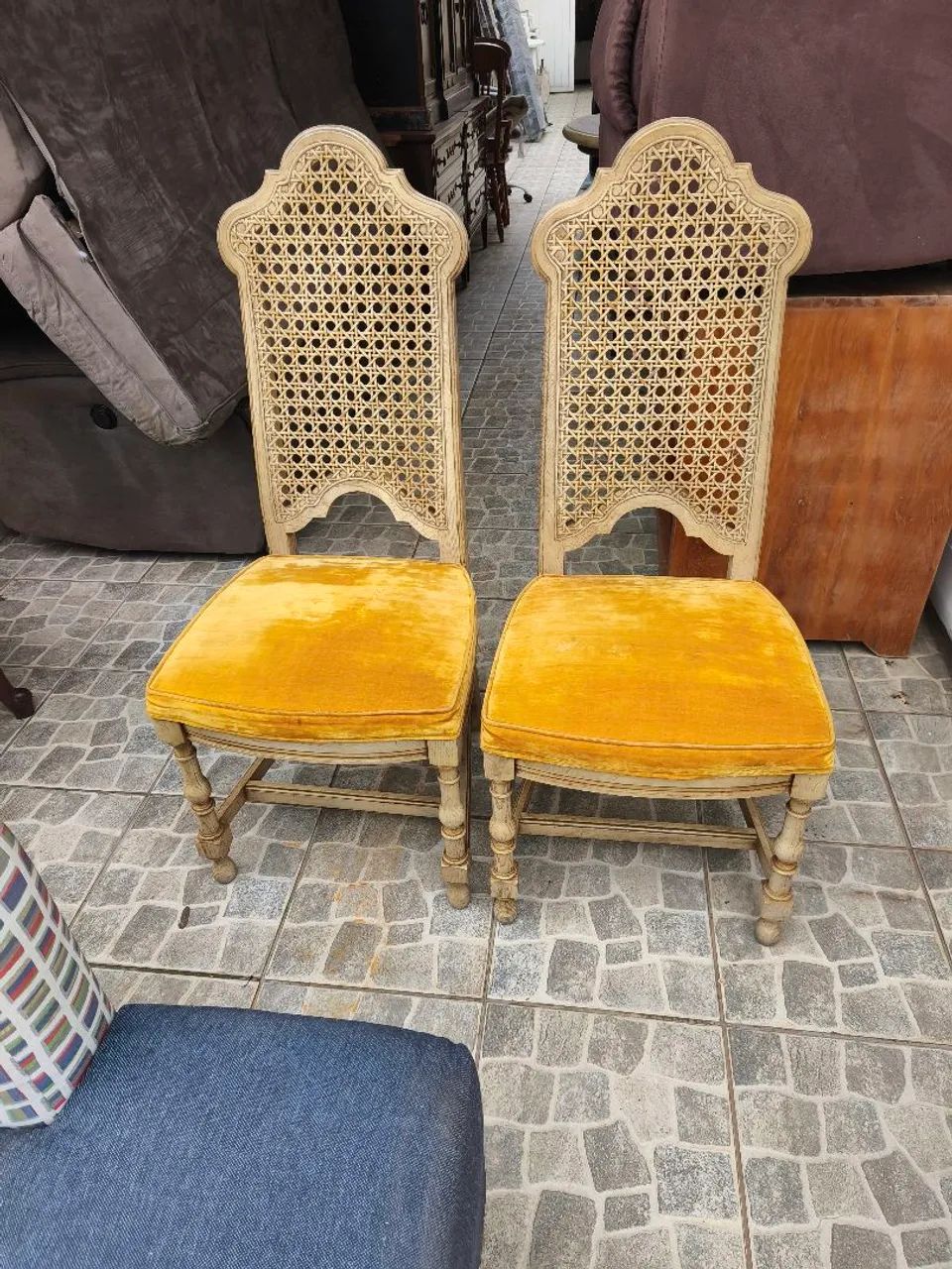 Par de cadeiras antigas colônial  - Foto 3