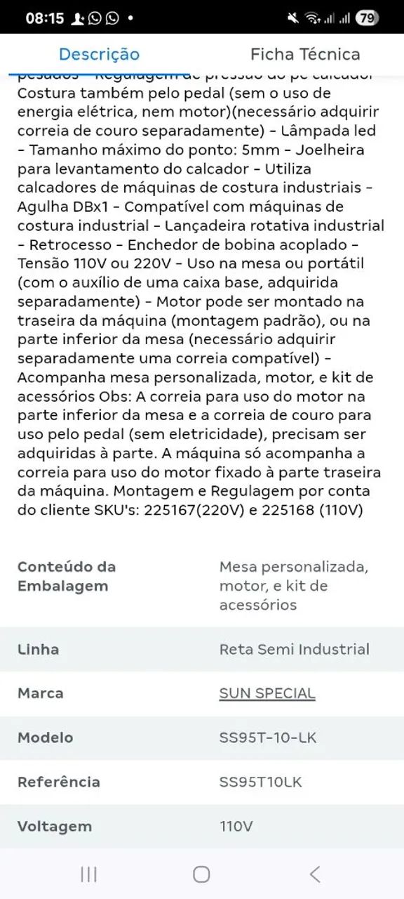 Máquina reta nova Sun Special  - Foto 4