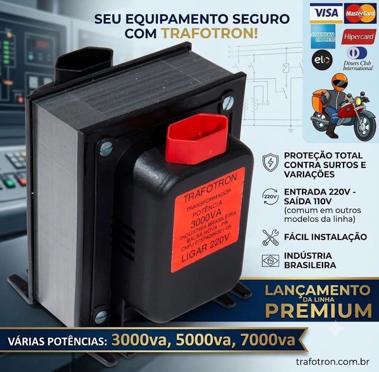 Transformador de voltagem vários modelos