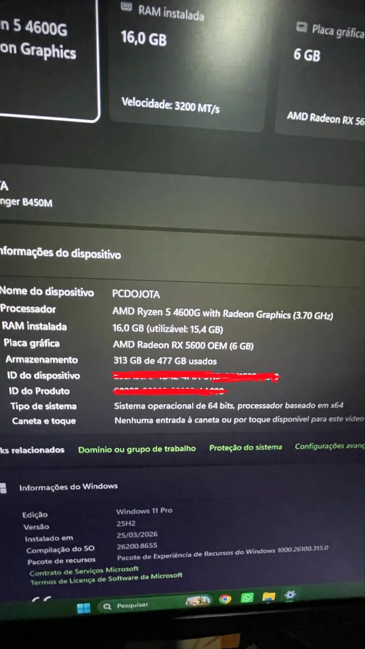 PC Gamer Ryzen 5 com RX 5600 - Foto 2