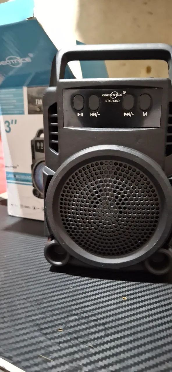Mini caixa de som Bluetooth USB Card FM  recarregável 