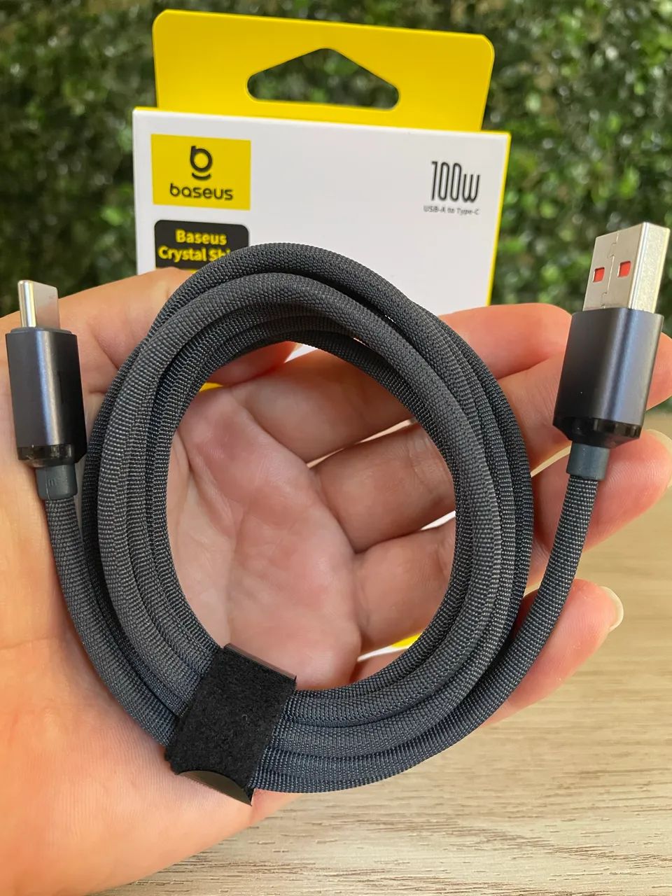 Cabo Baseus USB para C 100W  2M  - Foto 2