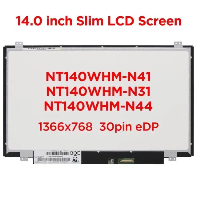 Tela Notebook 14 Polegadas HD BOE NT140WHM-N41 LED Slim eDP 30 Pinos Fosca Seminova pode r - Foto 3