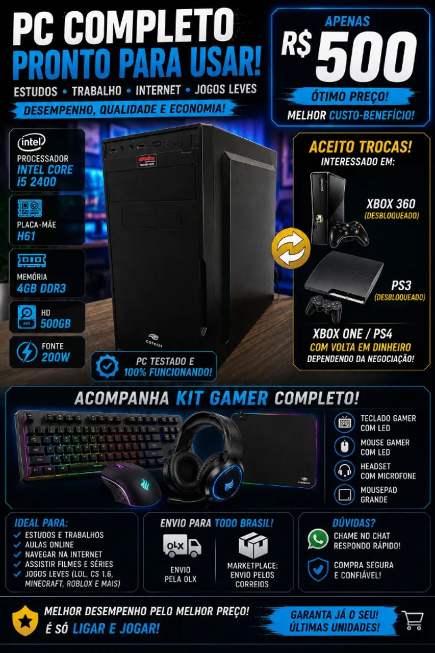 PC Completo - Pronto para usar