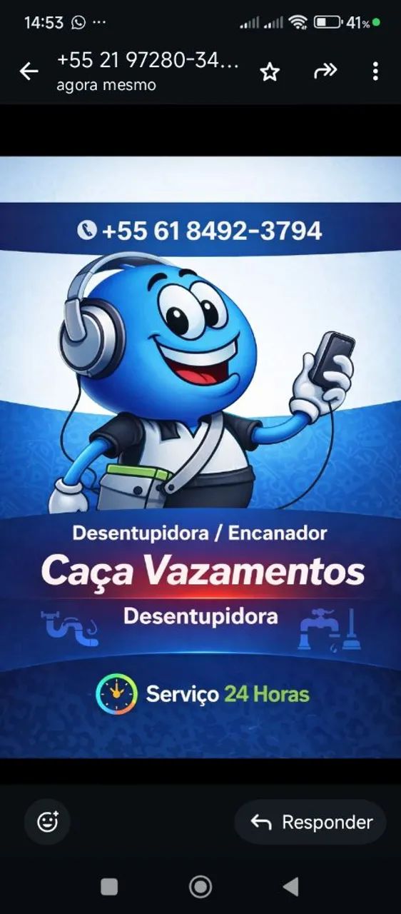 Caça Vazamentos Encanador /Cobrimos Orçamento 
