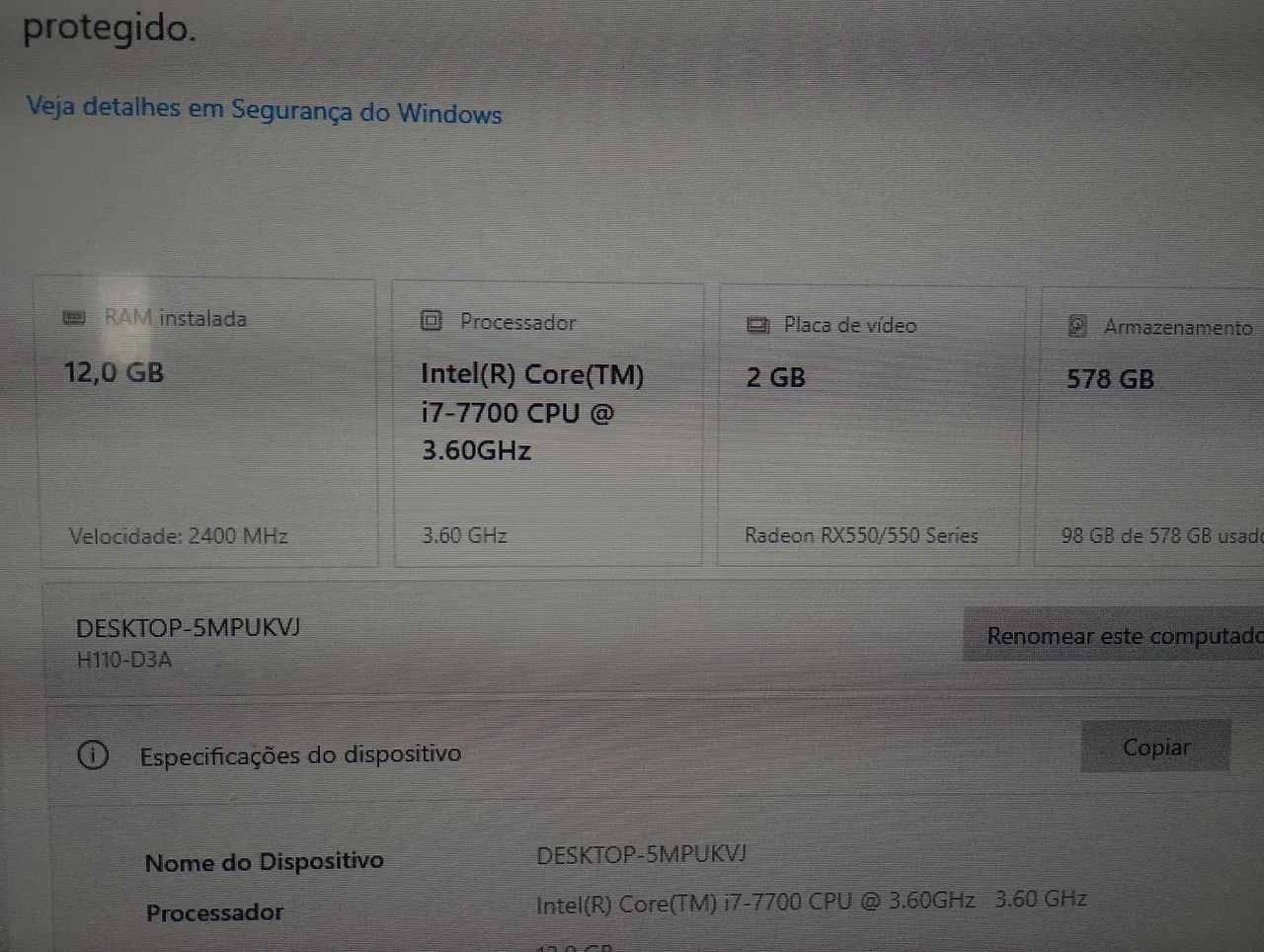 CPU game i7. 7700 - Foto 3