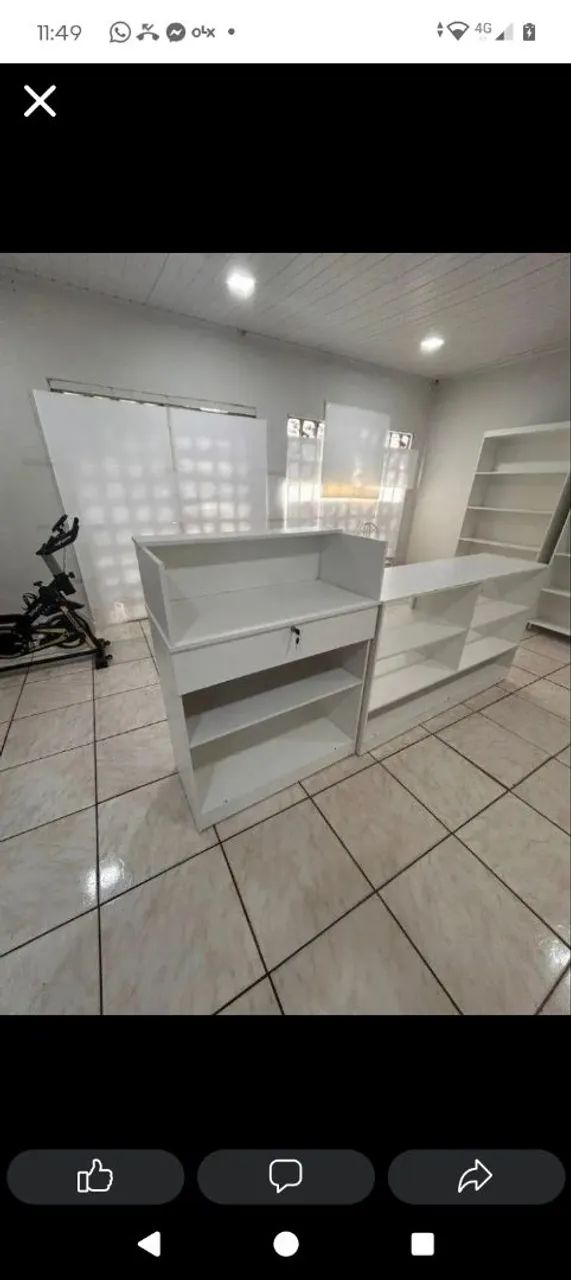 BALCÃO CAIXA ATENDIMENTO+ BALCÃO VITRINE CM VIDRO MDF NOVO 