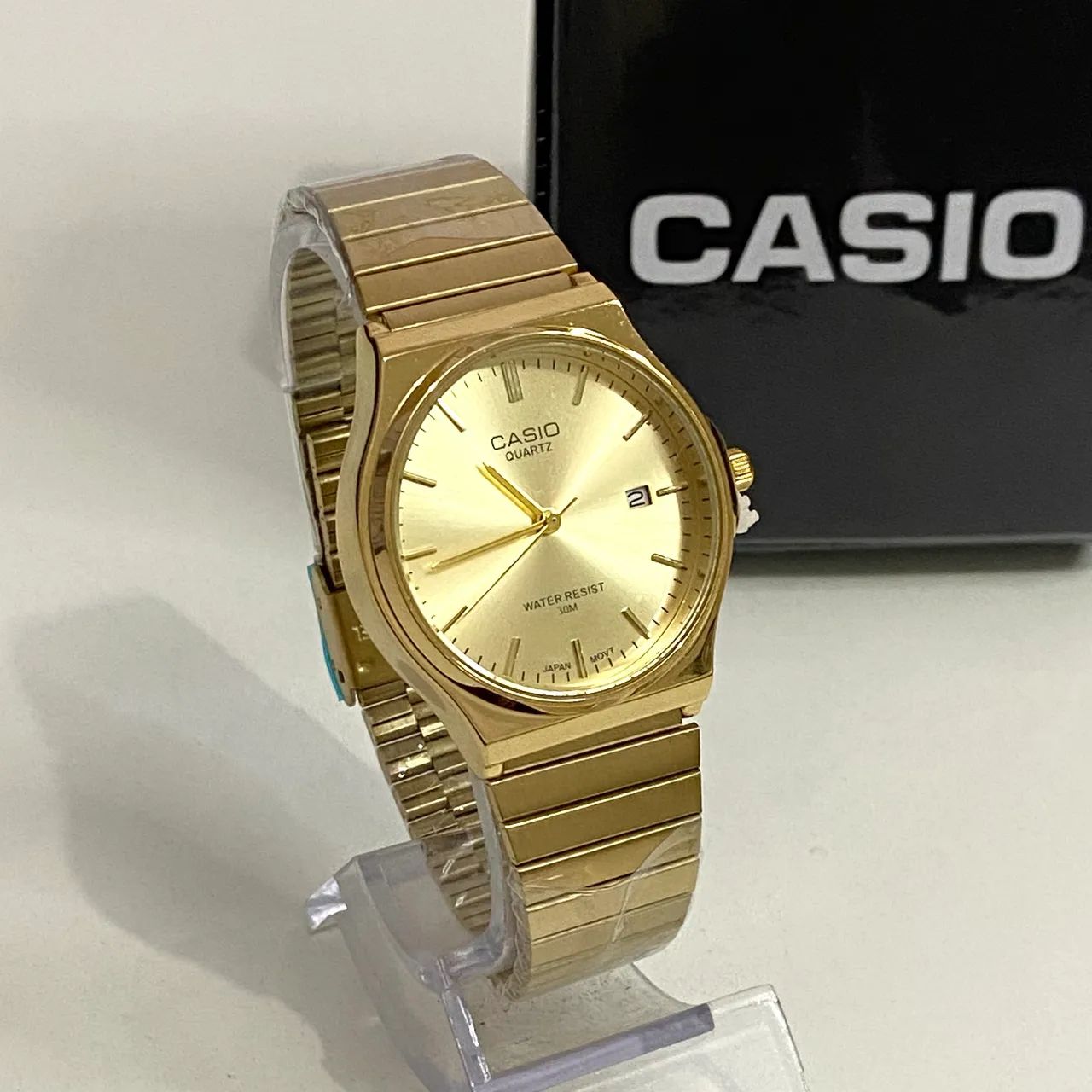 Relógio Casio vintage A180 dourado novo - Foto 3