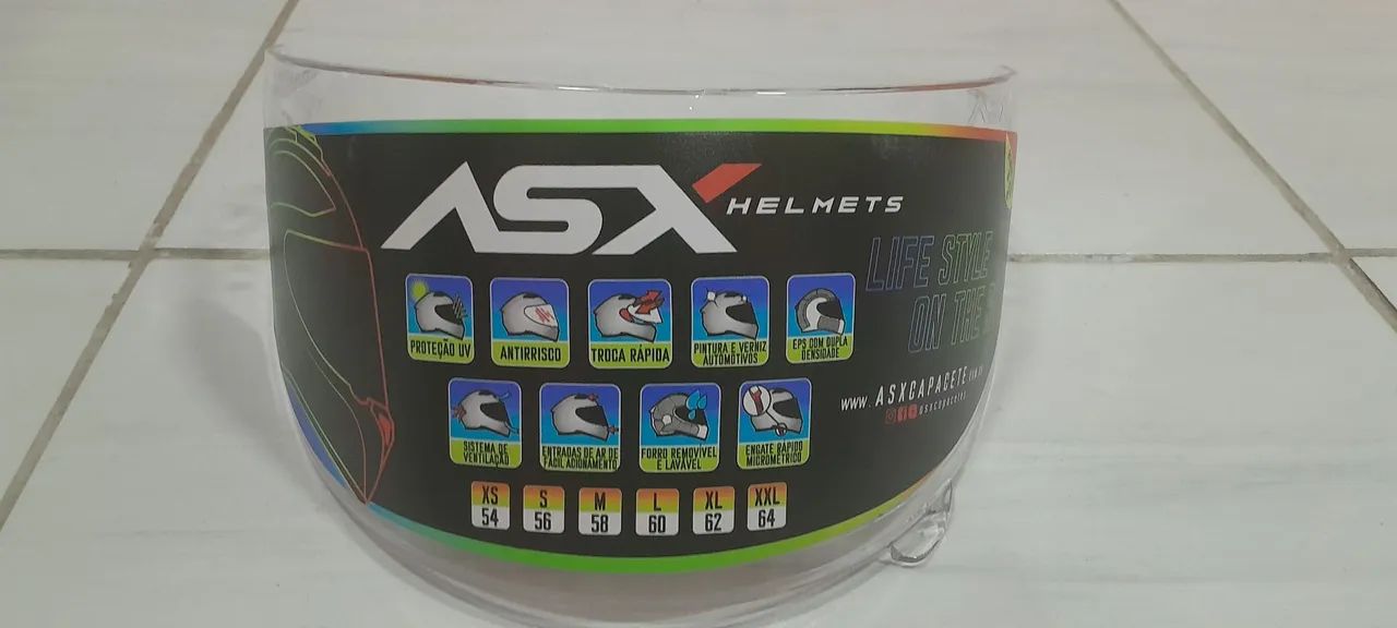 Viseira transparente capacete