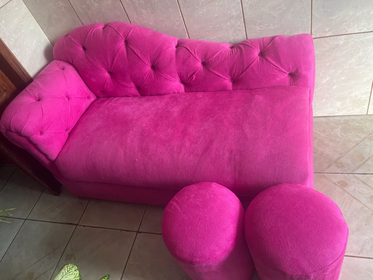 Sofá divã,rosa - Foto 4