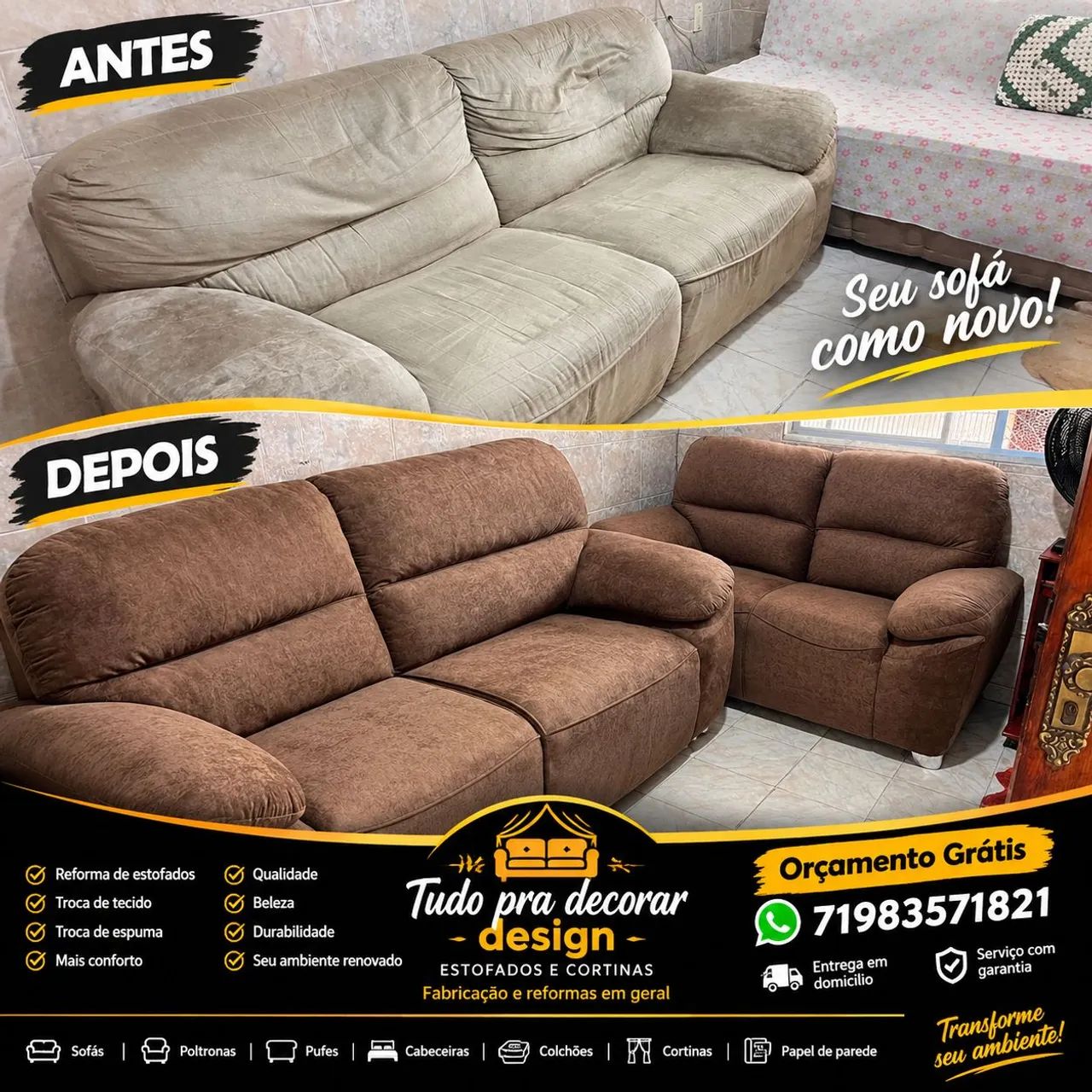 REFORMA E FABRICAÇÃO DO ZERO ESTOFADOS 
