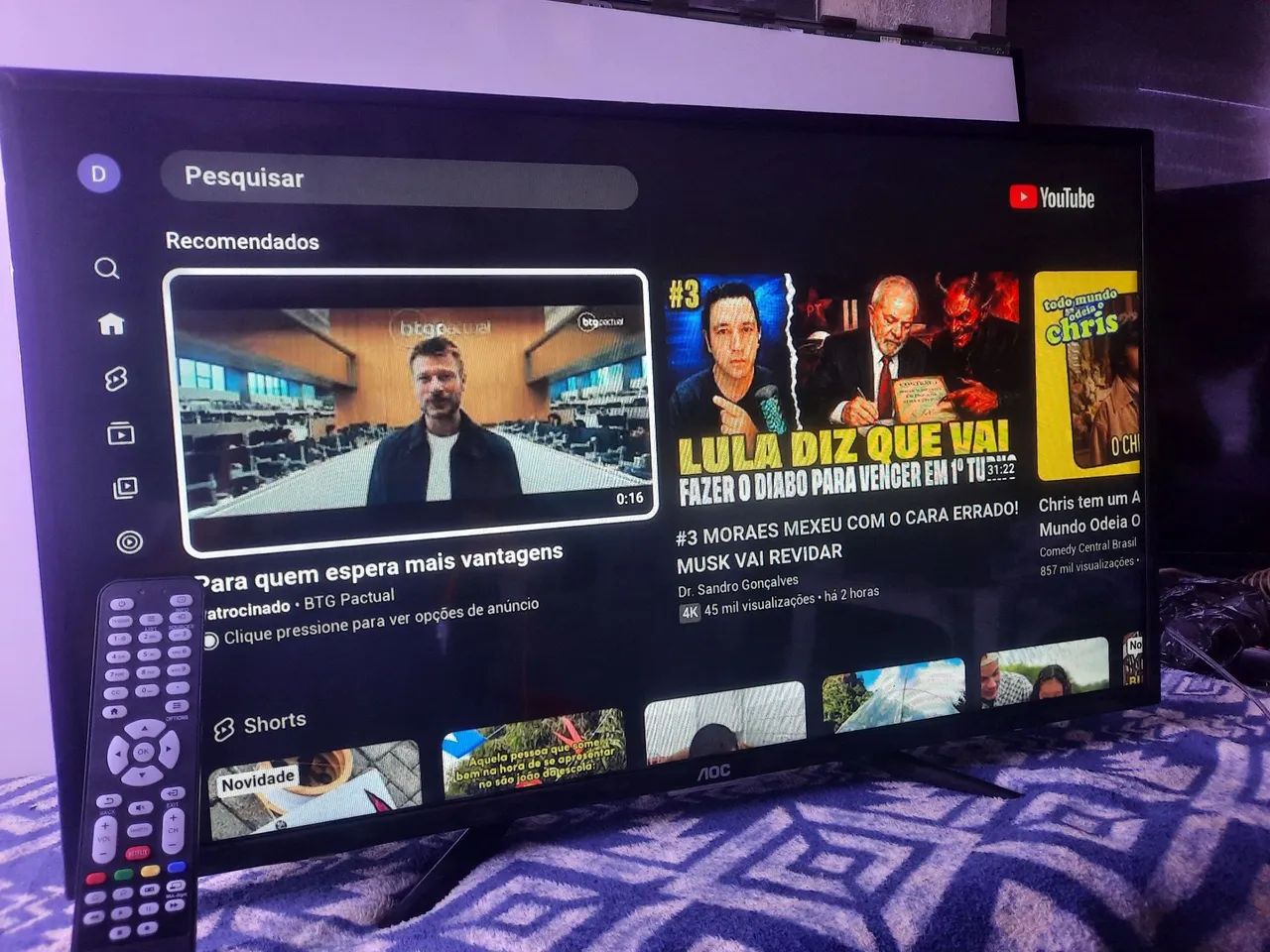 Smart tv aoc 32p led 