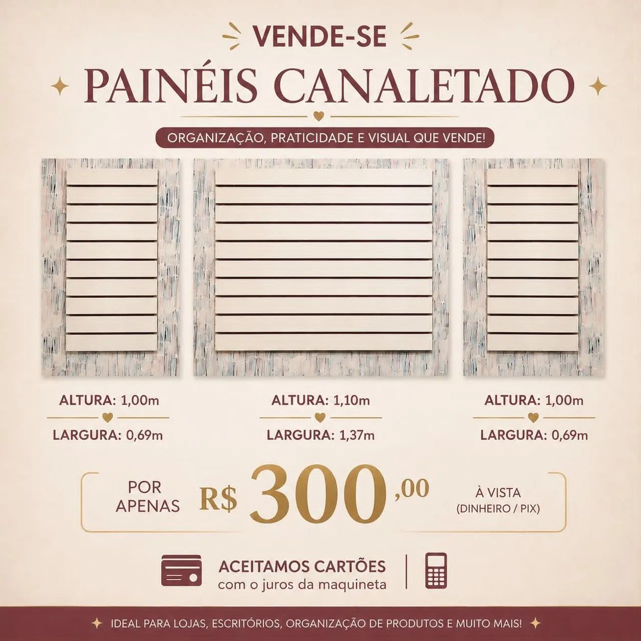 Canaletado e grampos