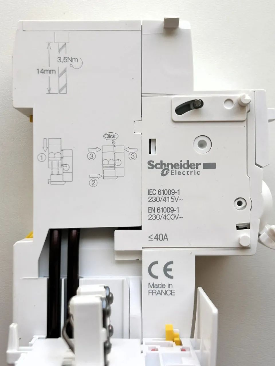 Bloco DR 2P 415V 40A 300mA A9Q14240 Schneider - Foto 4