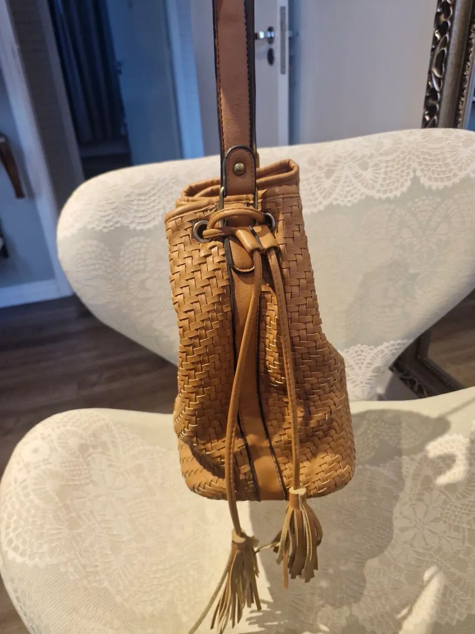 Bolsa caramelo franjas - Foto 2