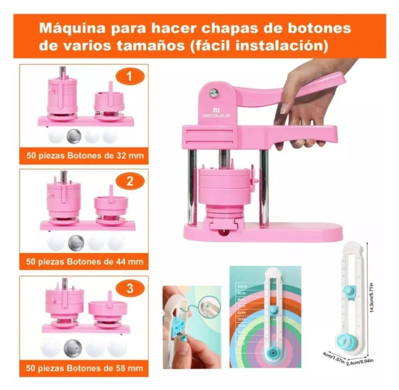 Máquina de bottons Mecolour  - Foto 3