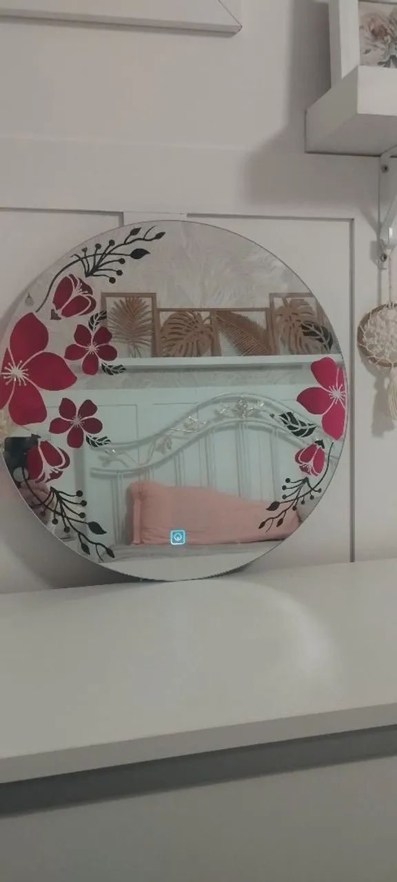 Espelho com vitrais e iluminação em led dimerizável  - Foto 4