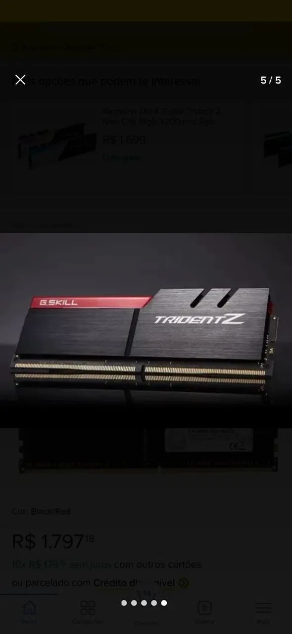 MEMORIA RAM G-SKILL 8GB DDR4 3200