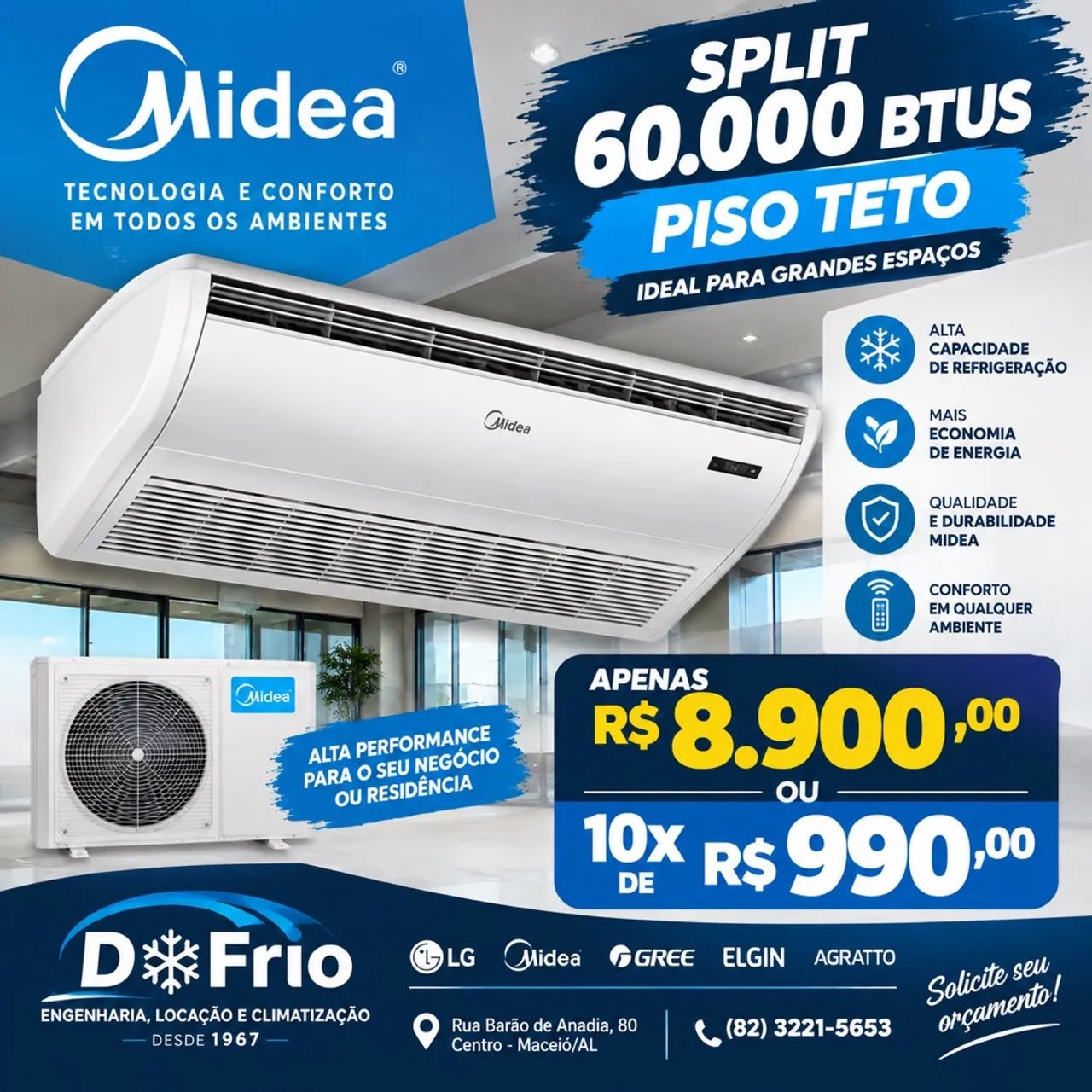 Split de 60000 btus nova 