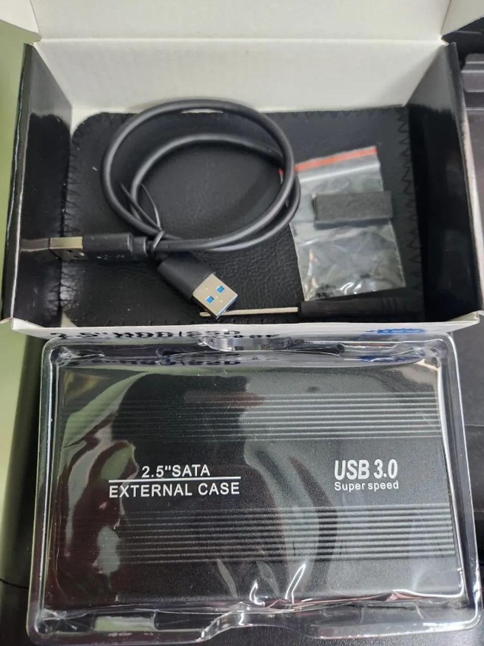 CASE PARA HD EXTERNO DE 25 SATA PARA USB 3.0 PRETO  - Foto 4