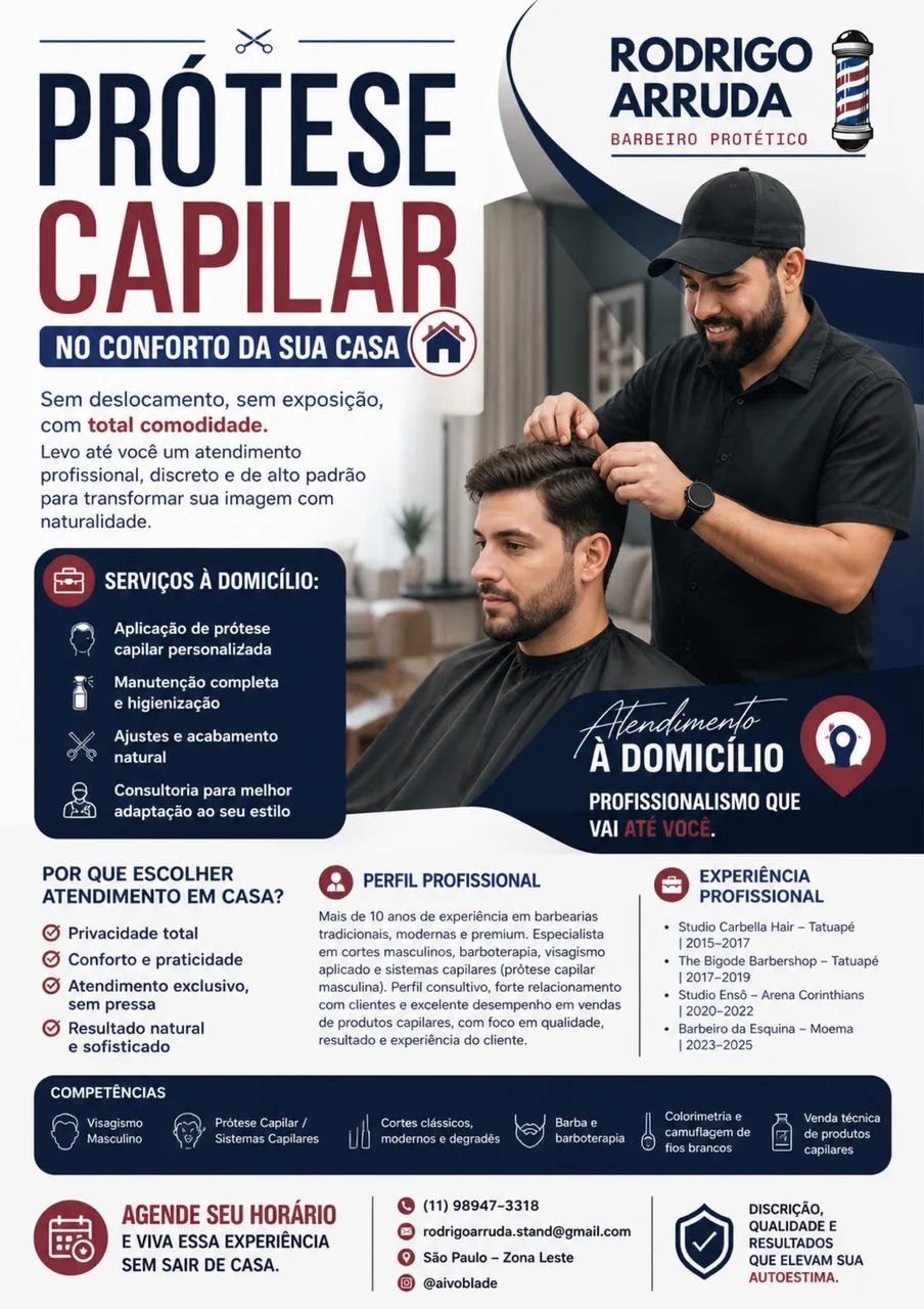 ? PRÓTESE CAPILAR NO CONFORTO DA SUA CASA ?  