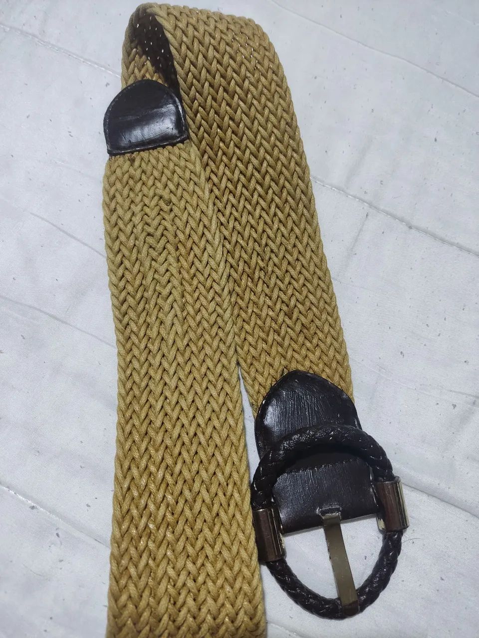 Cinto de corda trançada caramelo  - Foto 2