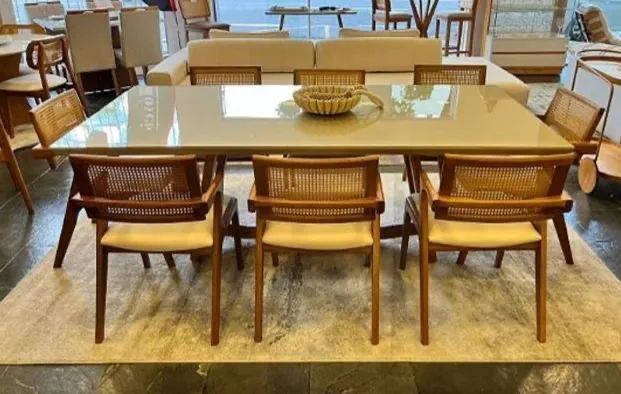 Mesa de jantar com 6 cadeiras semi nova - Foto 4