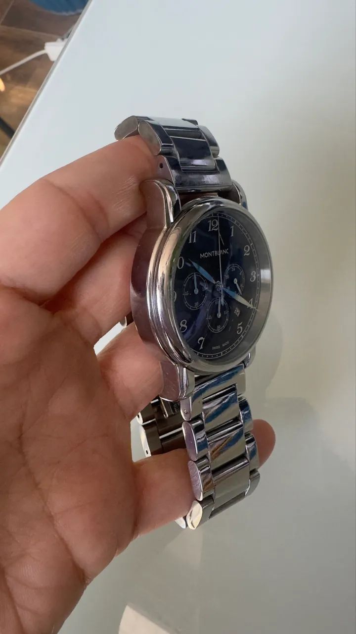 Relógio Estilo Montblanc - Pulseira de Aço - Foto 5