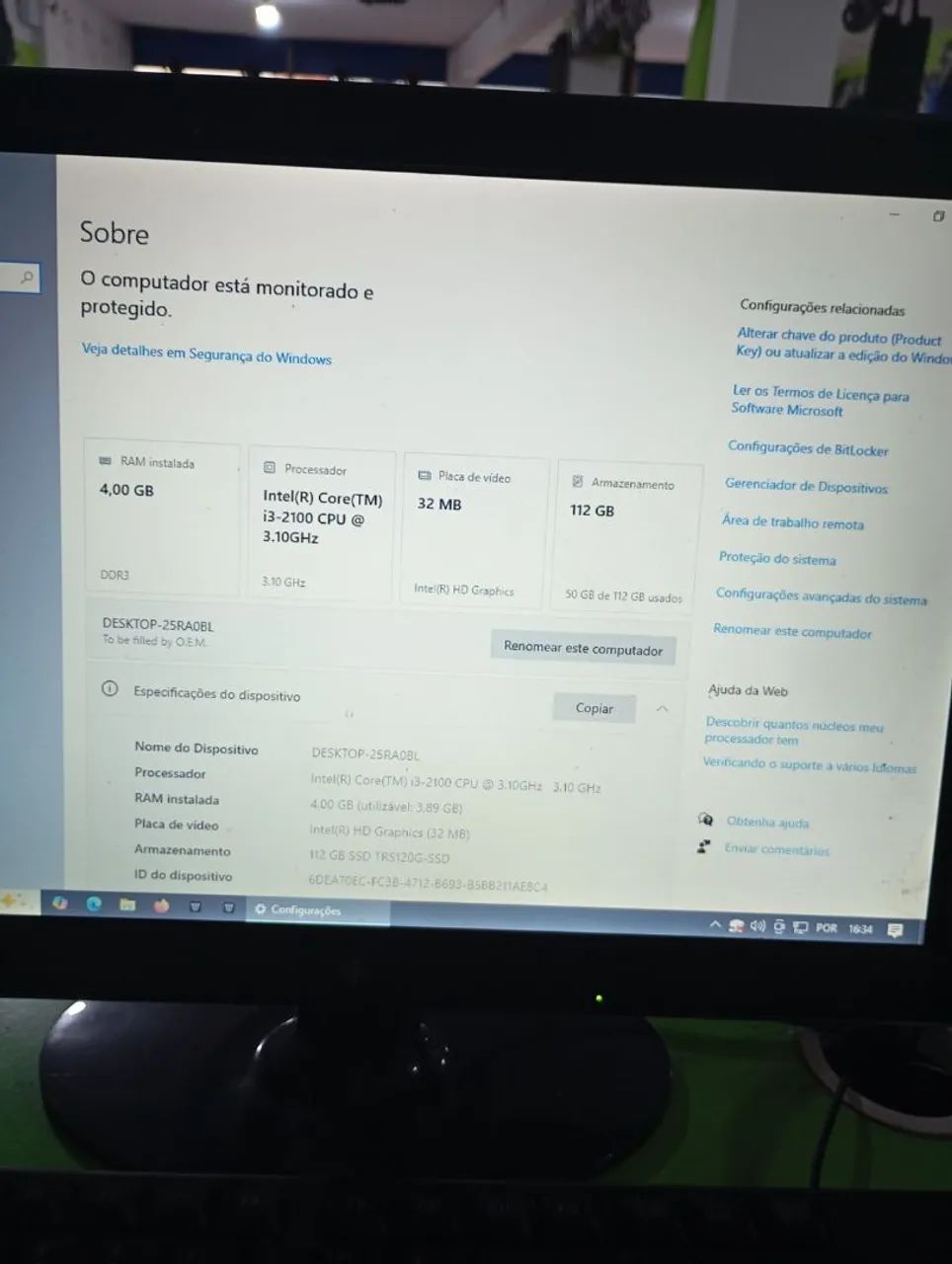 Computador i3 + SSD - COMPUTADOR - Foto 5