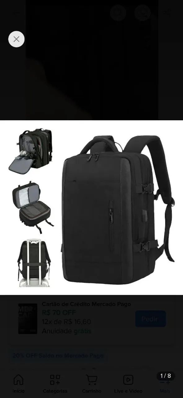 Vendo mochila para notebook e viagens  - Foto 4