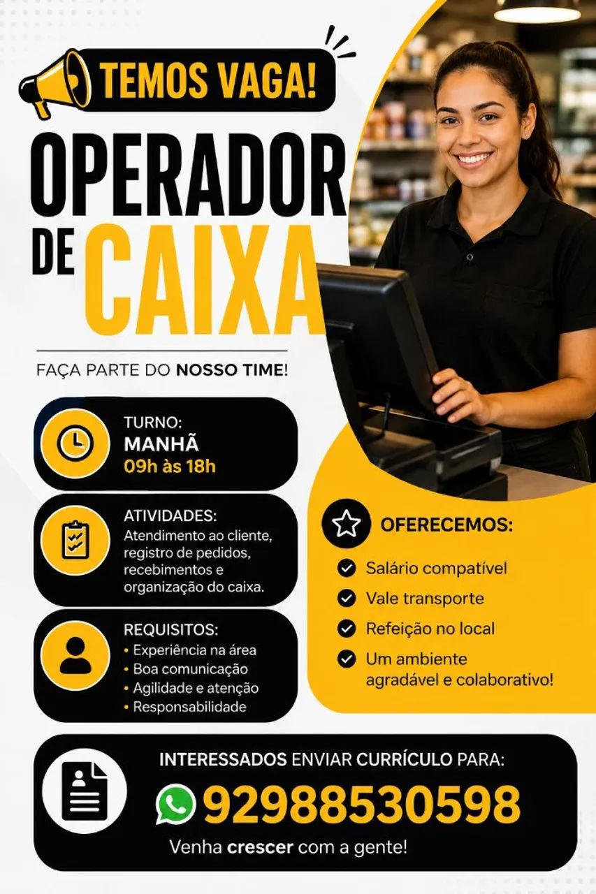 Operadora de caixa 