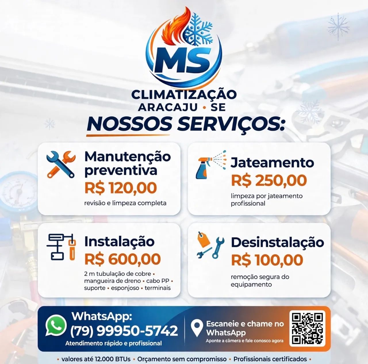 Serviços em Ar-condicionado