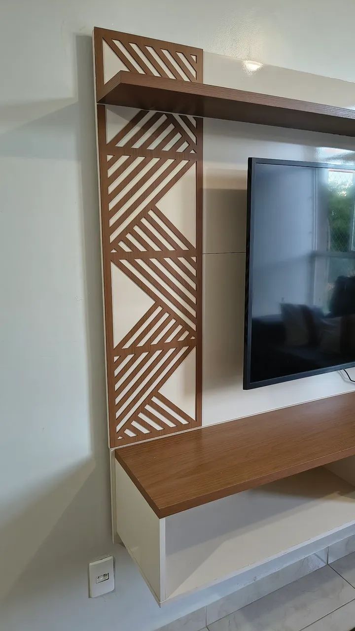 Painel de TV com rack suspenso - Foto 3