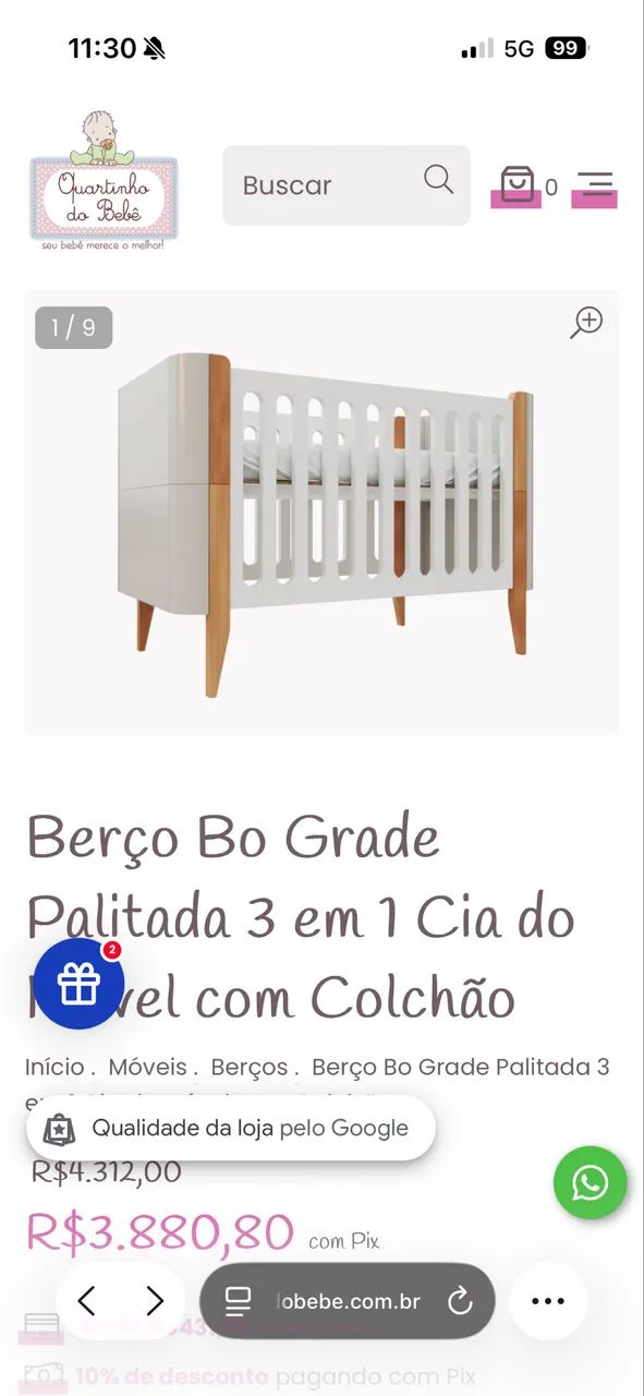 Berço 3 em 1 - Foto 2
